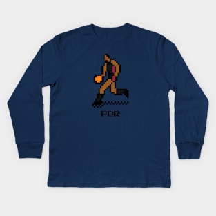 8-Bit Basketball - Portland Kids Long Sleeve T-Shirt